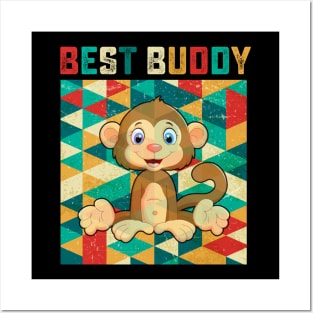 Best Buddy Monkey Posters and Art